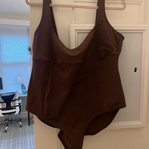 Skims 3x brown tank swimsuit